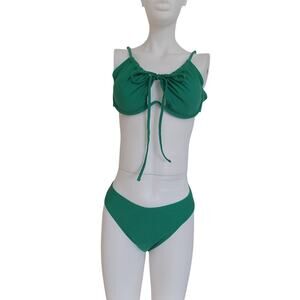 ZAFUL two piece bikini swimsuit green size XL NWT